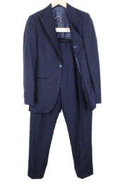 SUITSUPPLY La Spalla Men Suit UK34R Peak Lapel Pure Wool Lined Blue 2 Piece