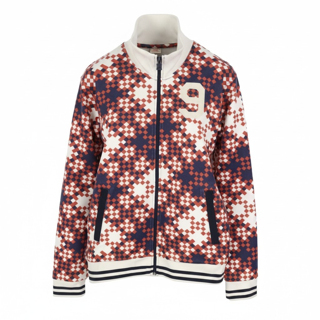 SCOTCH & SODA Men Sweatshirt XL Patterned High Neck Full Zip