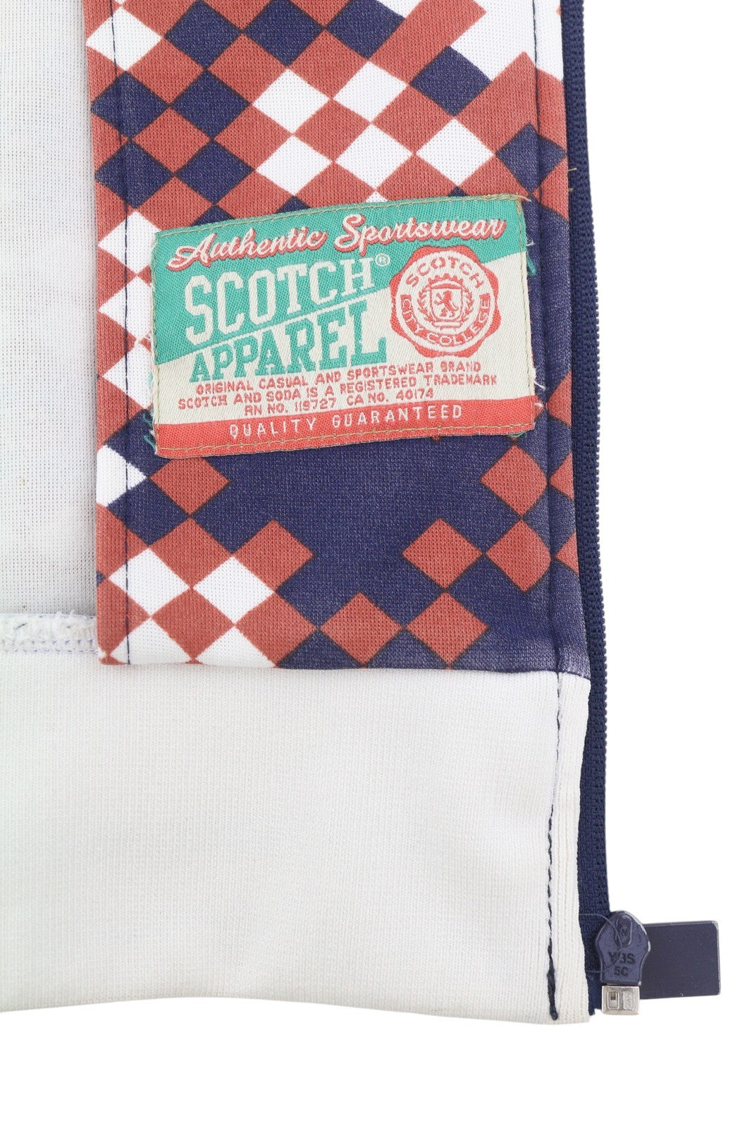 SCOTCH & SODA Men Sweatshirt XL Patterned High Neck Full Zip