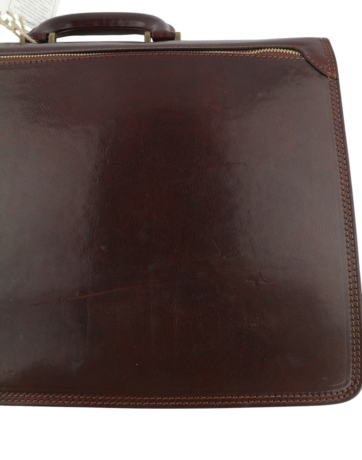 TIME RESISTANCE The Sound of the Mountain Men Bag Brown Leather Briefcase RRP270