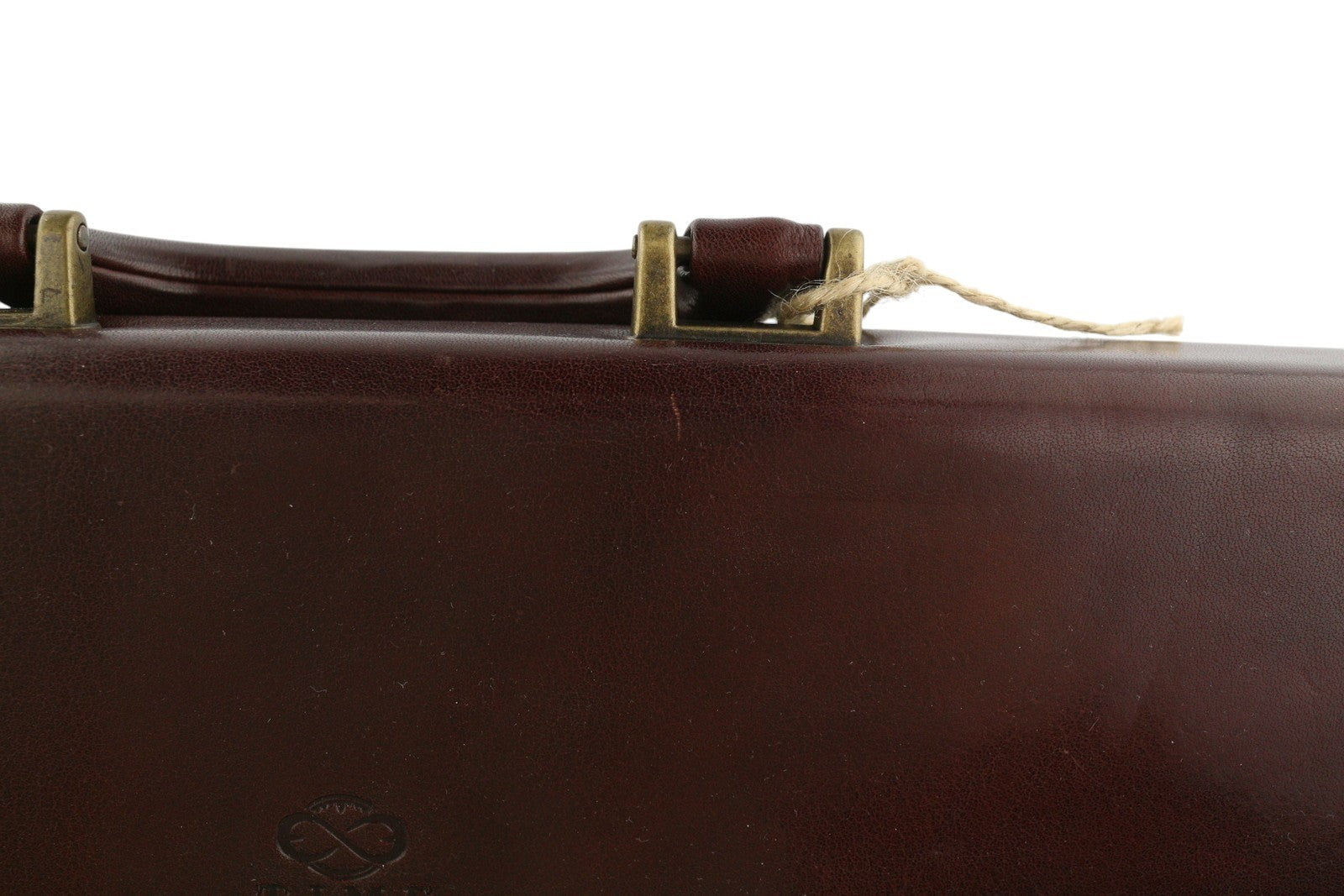 TIME RESISTANCE The Sound of the Mountain Men Bag Brown Leather Briefcase RRP270