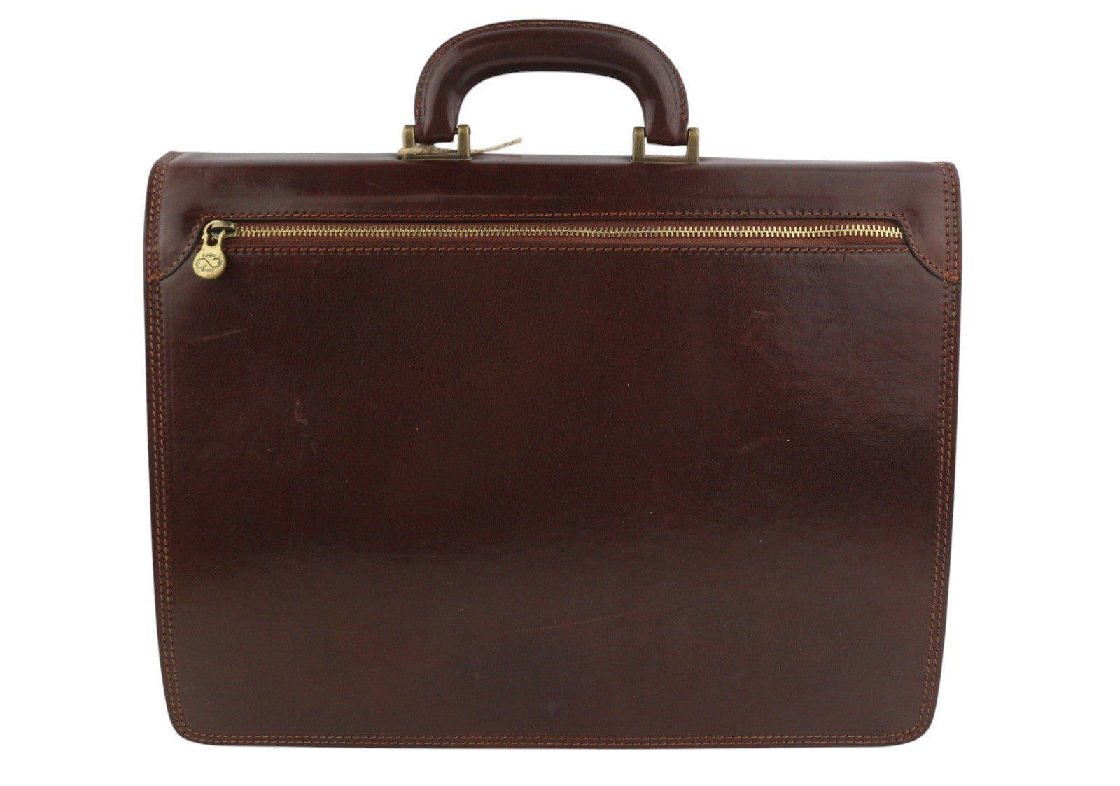 TIME RESISTANCE The Sound of the Mountain Men Bag Brown Leather Briefcase RRP270