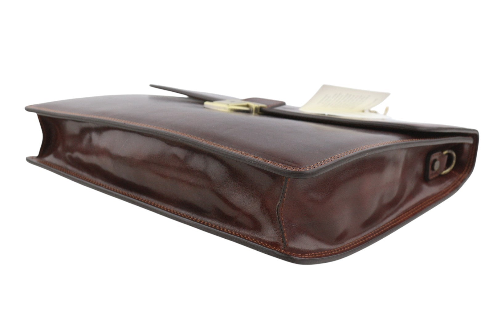TIME RESISTANCE The Sound of the Mountain Men Bag Brown Leather Briefcase RRP270