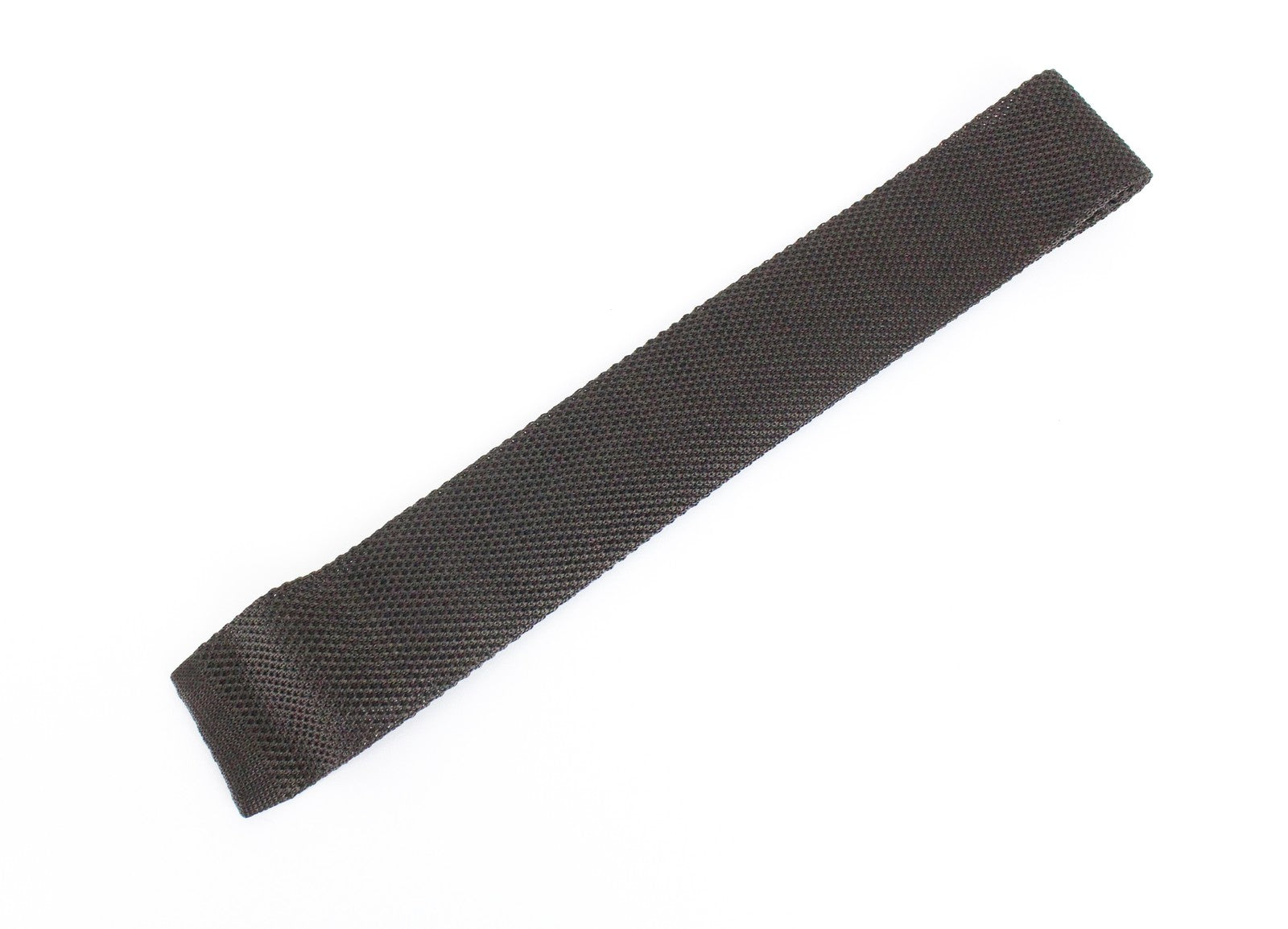 SUITSUPPLY Men Tie 148 x 5.5 cm Brown Knitted Squared-End Classic Formal Silk