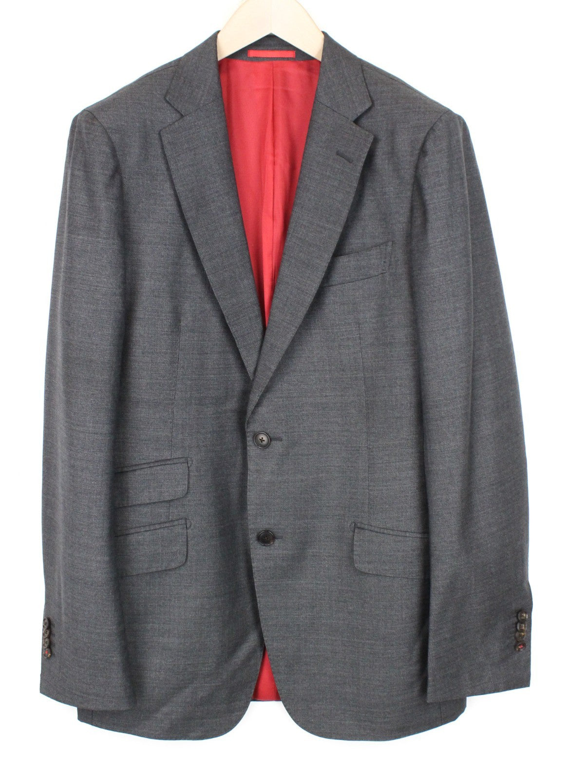 SUITSUPPLY Sienna Men Blazer UK40L Grey Birdseye Check Melange Formal Pure Wool