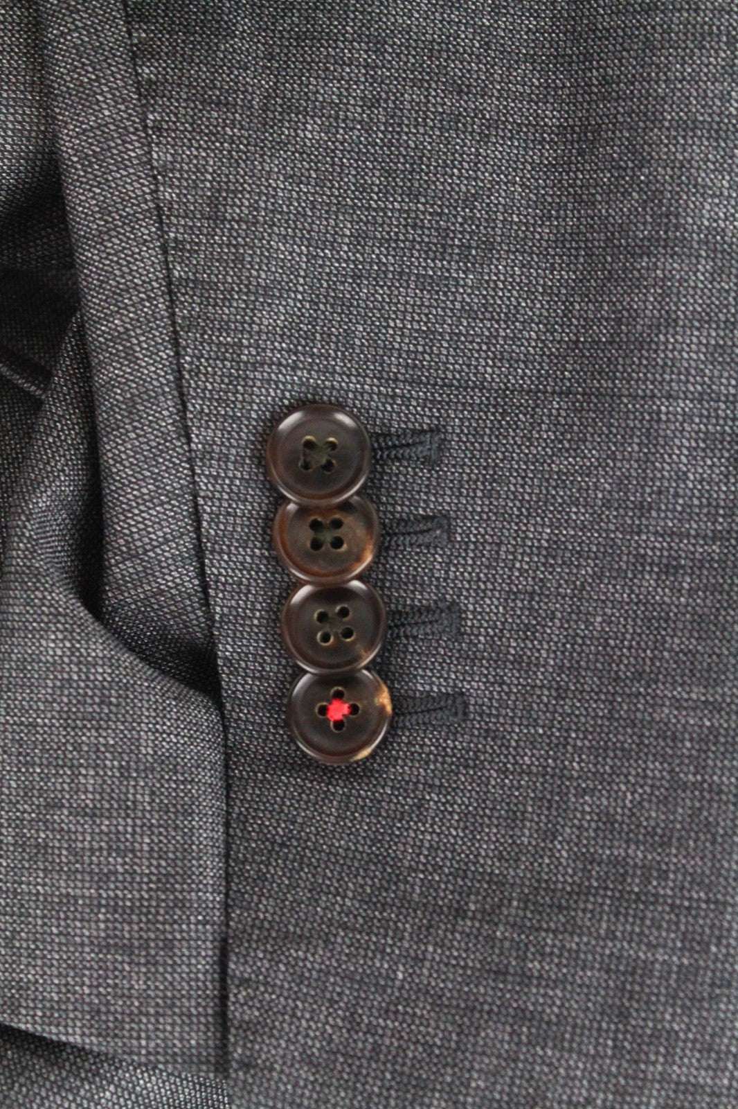 SUITSUPPLY Sienna Men Blazer UK40L Grey Birdseye Check Melange Formal Pure Wool