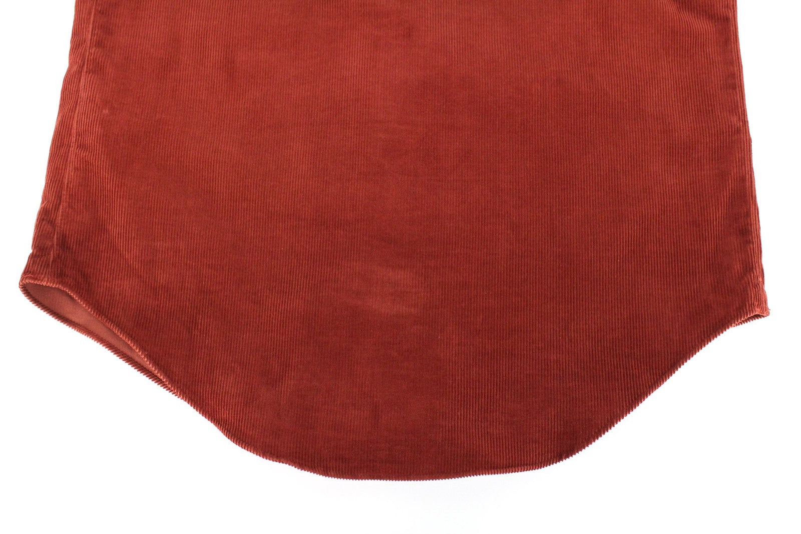 SUITSUPPLY Men Shirt 2XS Red Slim Velvet Corduroy Cotton Classic Button Up