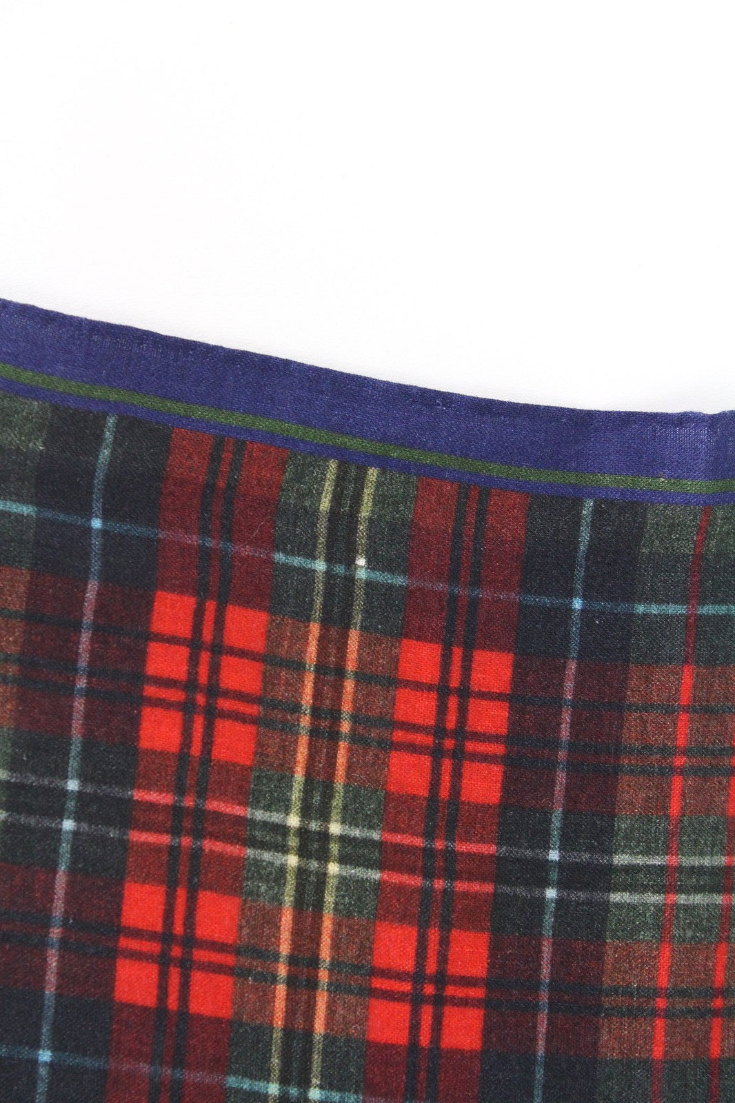 SUITSUPPLY Men Pocket Square 32 x 32 cm Red Tartan Checked Melange Linen Formal