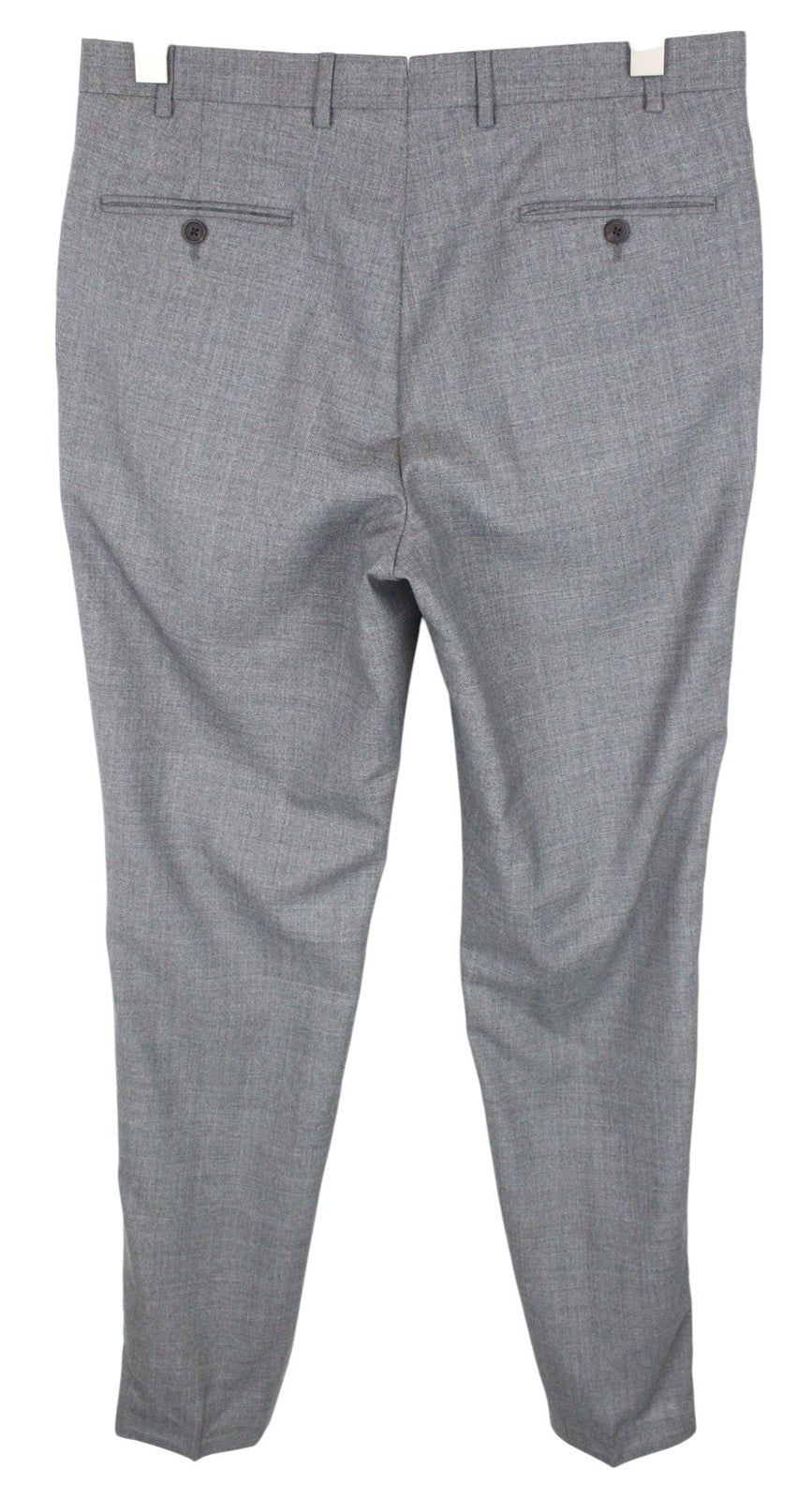 SUITSUPPLY Lazio Men Suit UK40L Grey 2-Piece Slim Melange Pure Wool Tropical