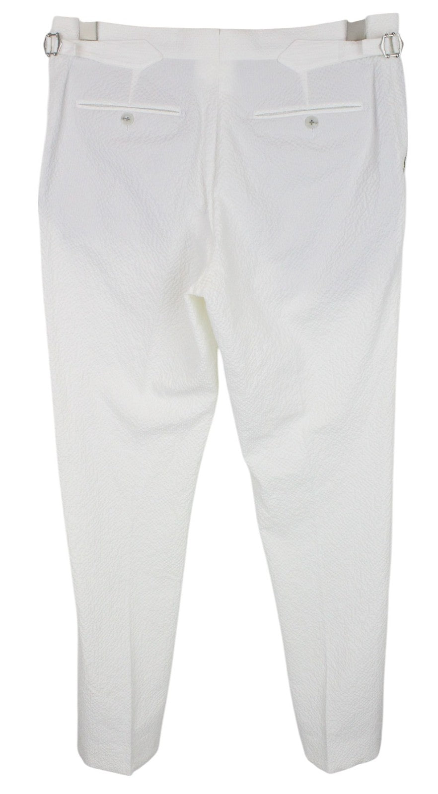 SUITSUPPLY Havana Men Suit UK38R Off-White 2-Piece Two Row Slim Cotton Stretch
