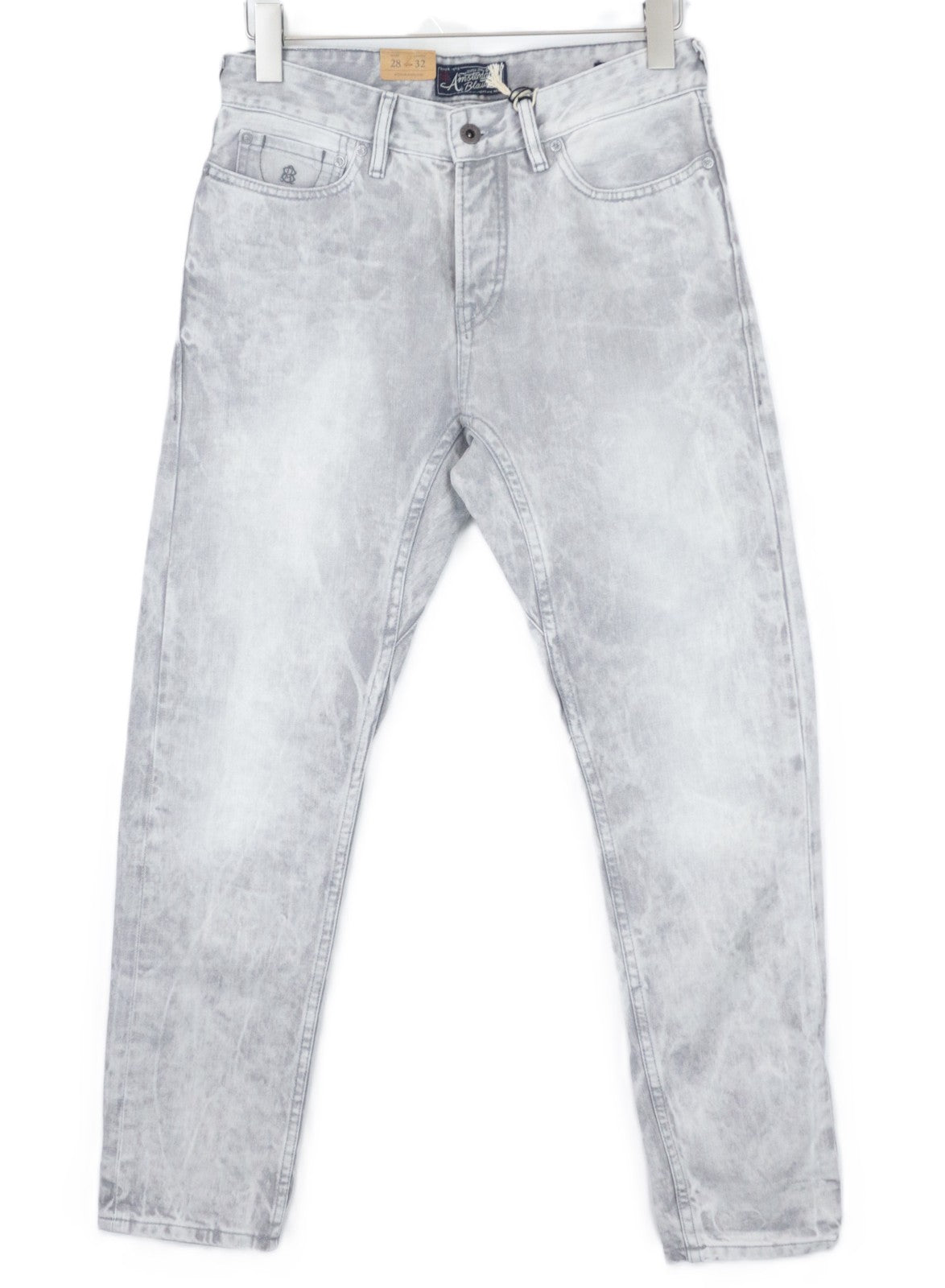 SCOTCH & SODA Dean Men Jeans W28/L32 Grey Loose Taper Fit Non-Stretch Buttoned