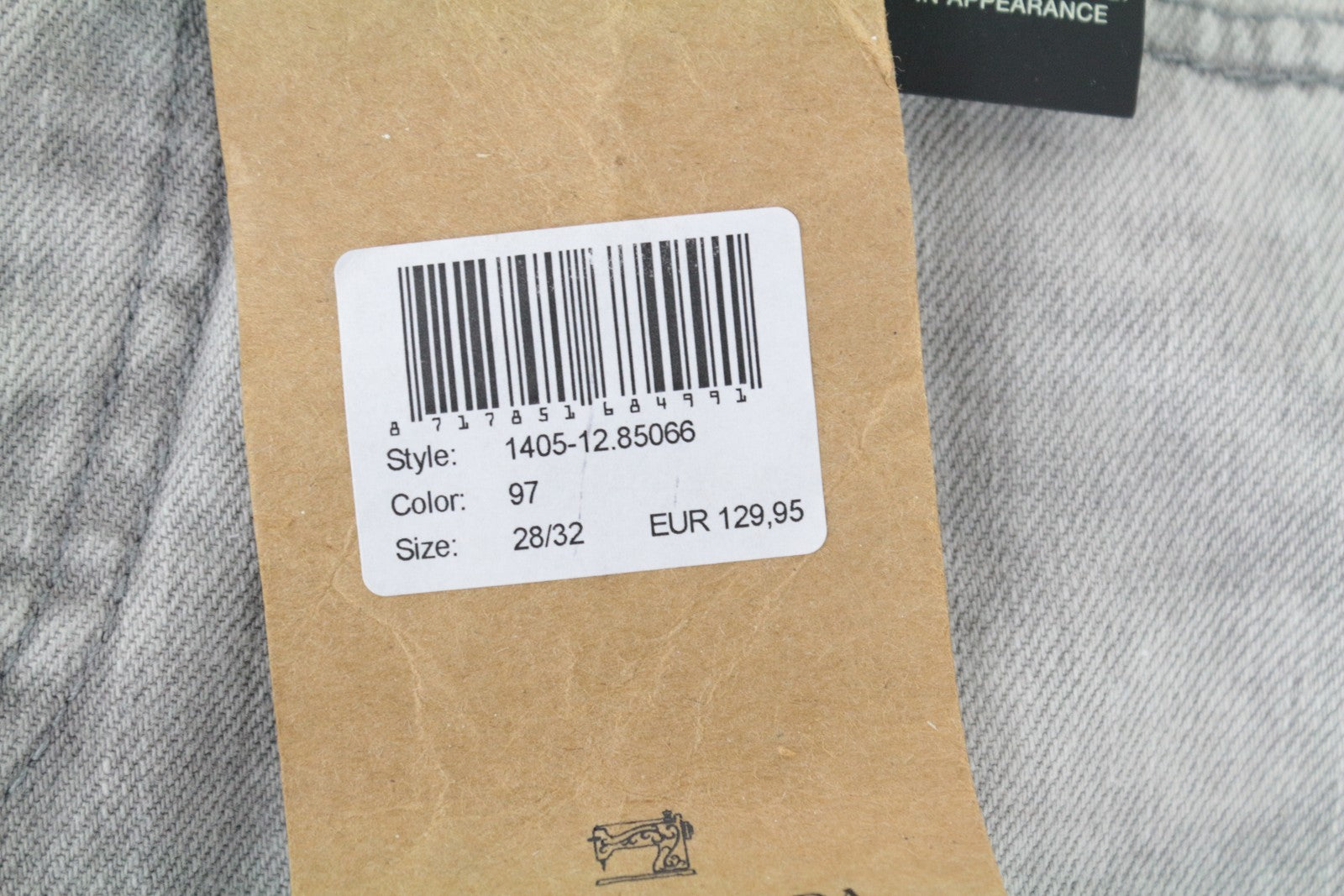 SCOTCH & SODA Dean Men Jeans W28/L32 Grey Loose Taper Fit Non-Stretch Buttoned