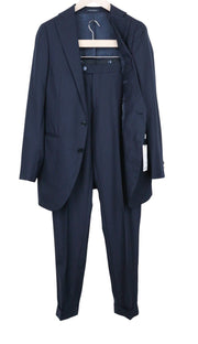 SUITSUPPLY La Spalla Men Suit UK36R Slim 2-Piece Blue Formal Pure Wool Classic