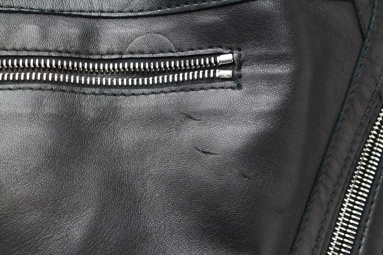 REPLAY Women Jacket L Leather Black Pure Lambskin Zip Up Classic Lined RRP€399