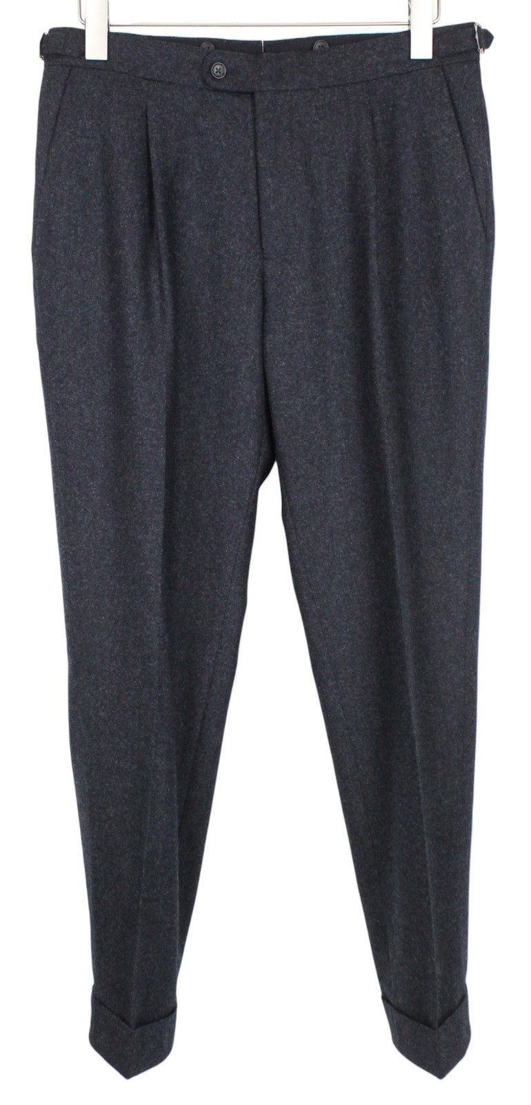 SUITSUPPLY Greenwich Men Suit UK36R Circular Wool Flannel Grey 2Pcs Melange Slim