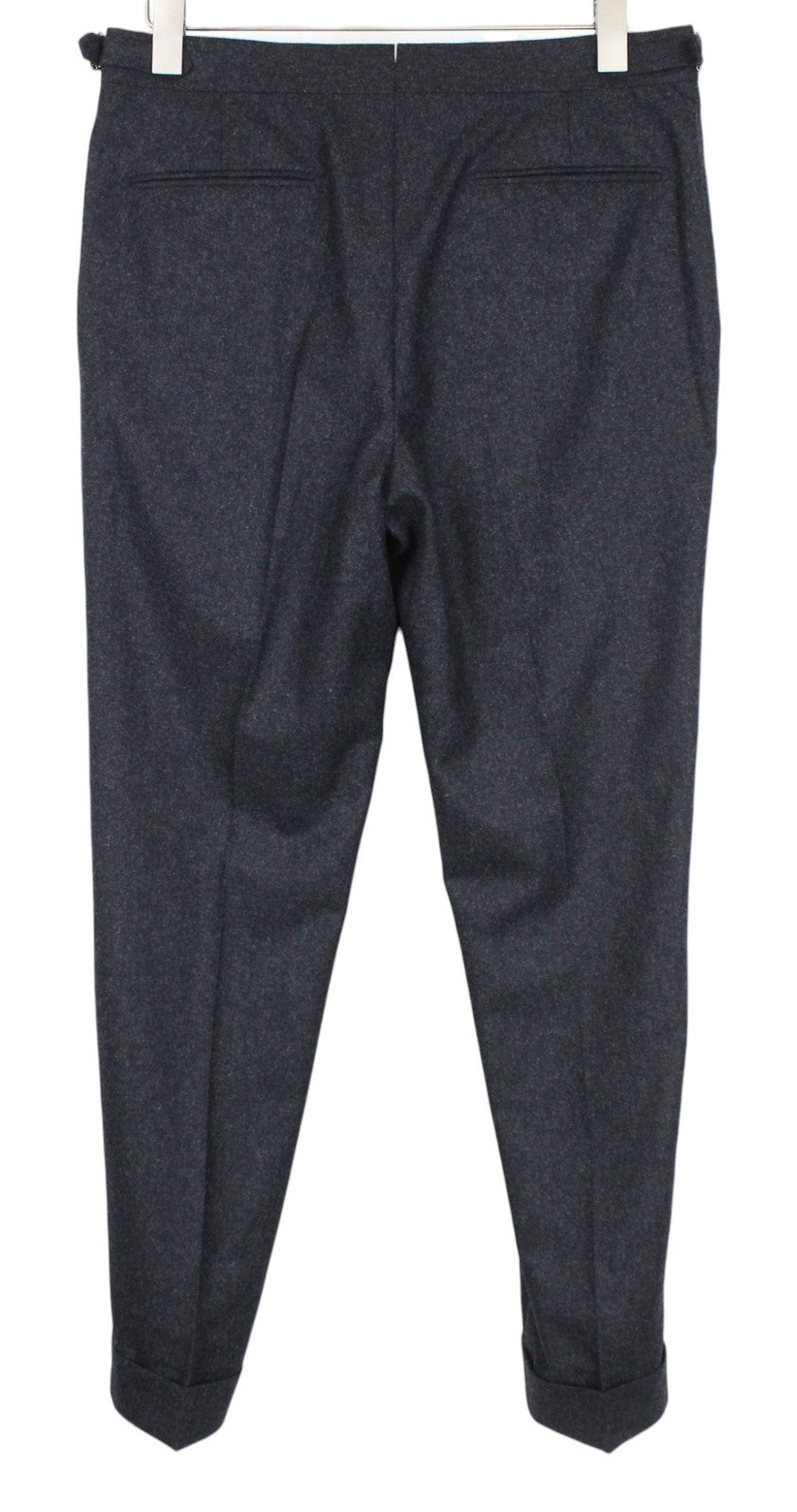 SUITSUPPLY Greenwich Men Suit UK36R Circular Wool Flannel Grey 2Pcs Melange Slim