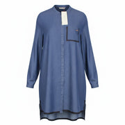 SWEATY BETTY Kvasir Luxe Women Dress S Blue Shirt-Style Denim Light Cotton Blend
