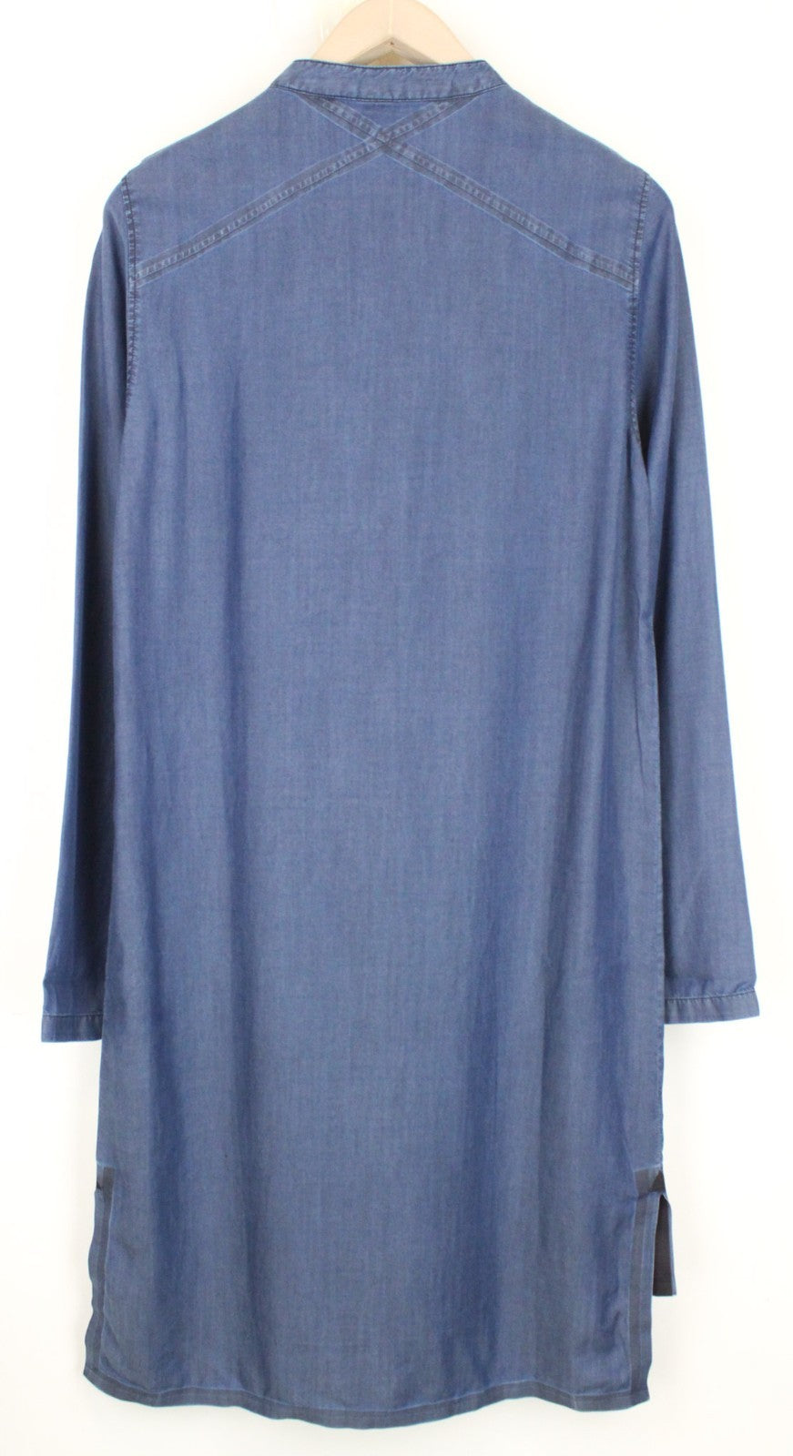 SWEATY BETTY Kvasir Luxe Women Dress S Blue Shirt-Style Denim Light Cotton Blend