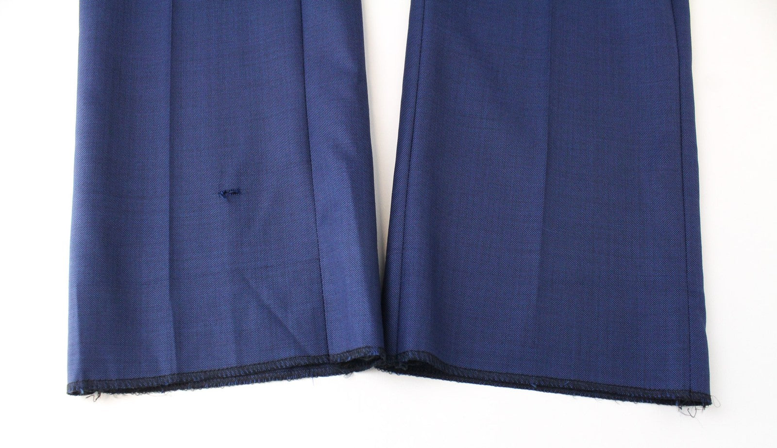 SUITSUPPLY Brescia Men Trousers UK28R Slim Melange Blue Wool Formal Flat-Front