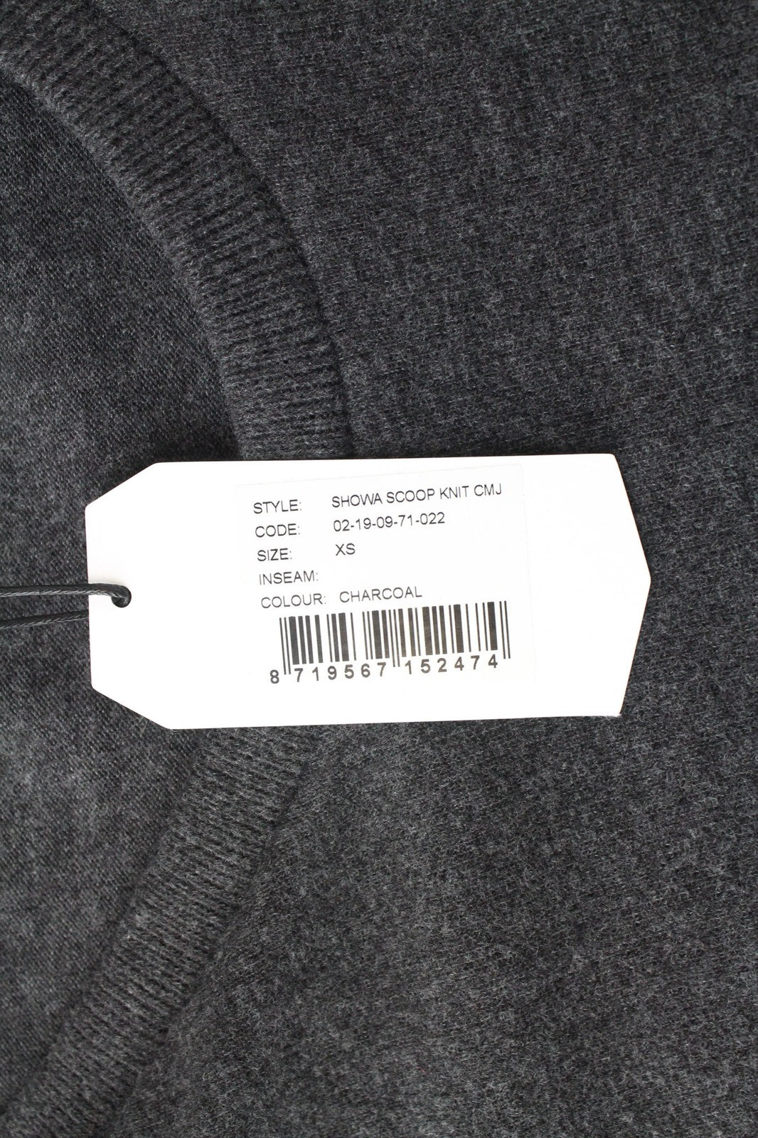 DENHAM Showa Women Jumper XS Melange Charcoal Grey V-Neck Sweater Tight-Knitted