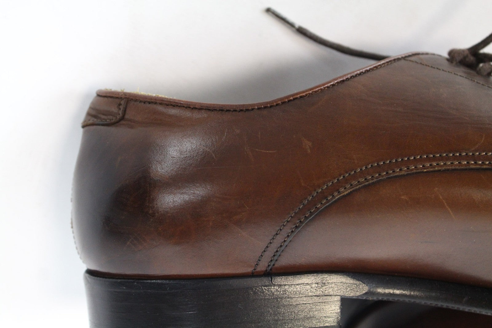 SUITSUPPLY Men Shoes EU40 Mid-Brown Lace Up Formal Calf Leather Derby Classic