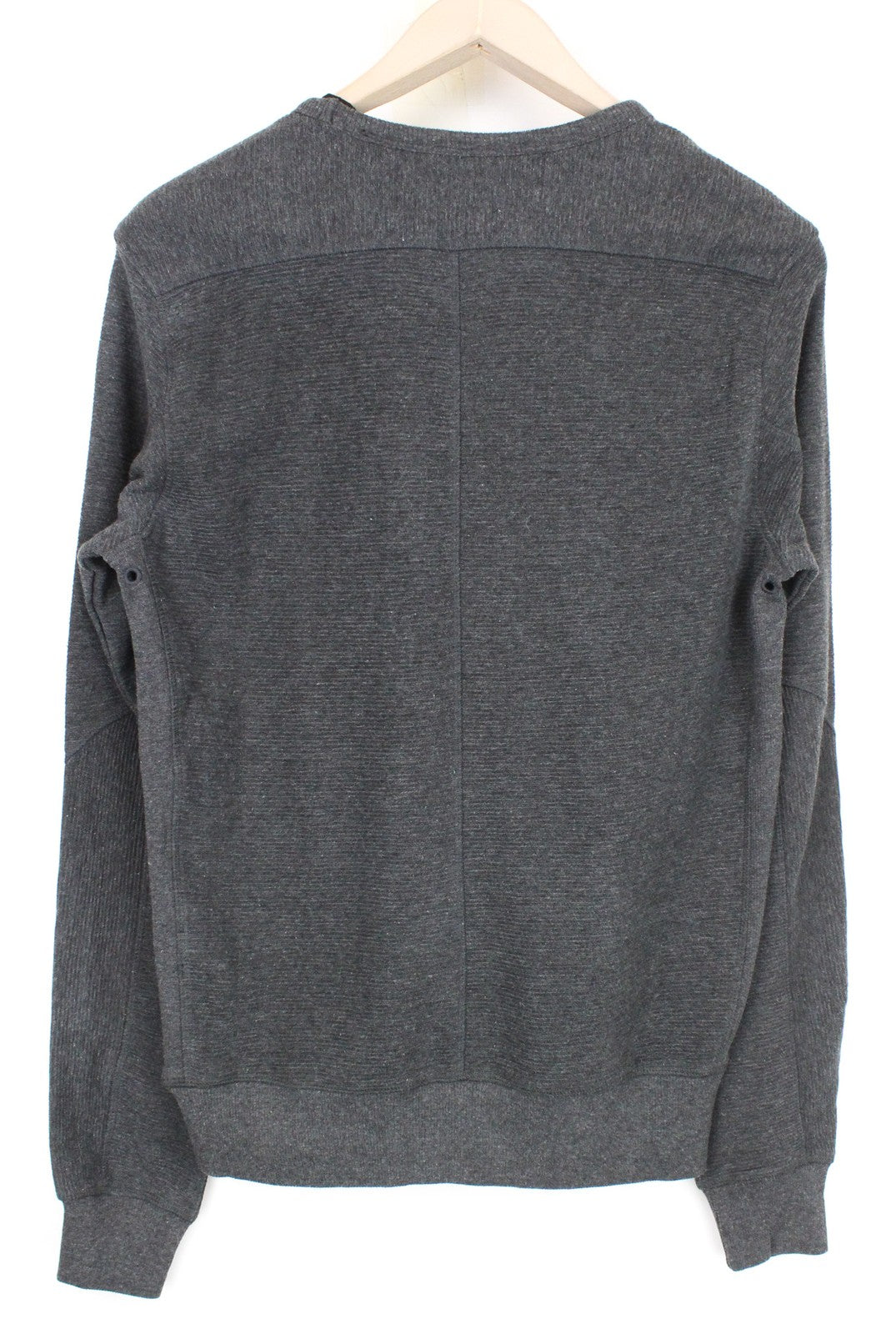 DIESEL S-Willard Men Sweatshirt S Grey Pure Cotton Pull On Long Sleeved Casual