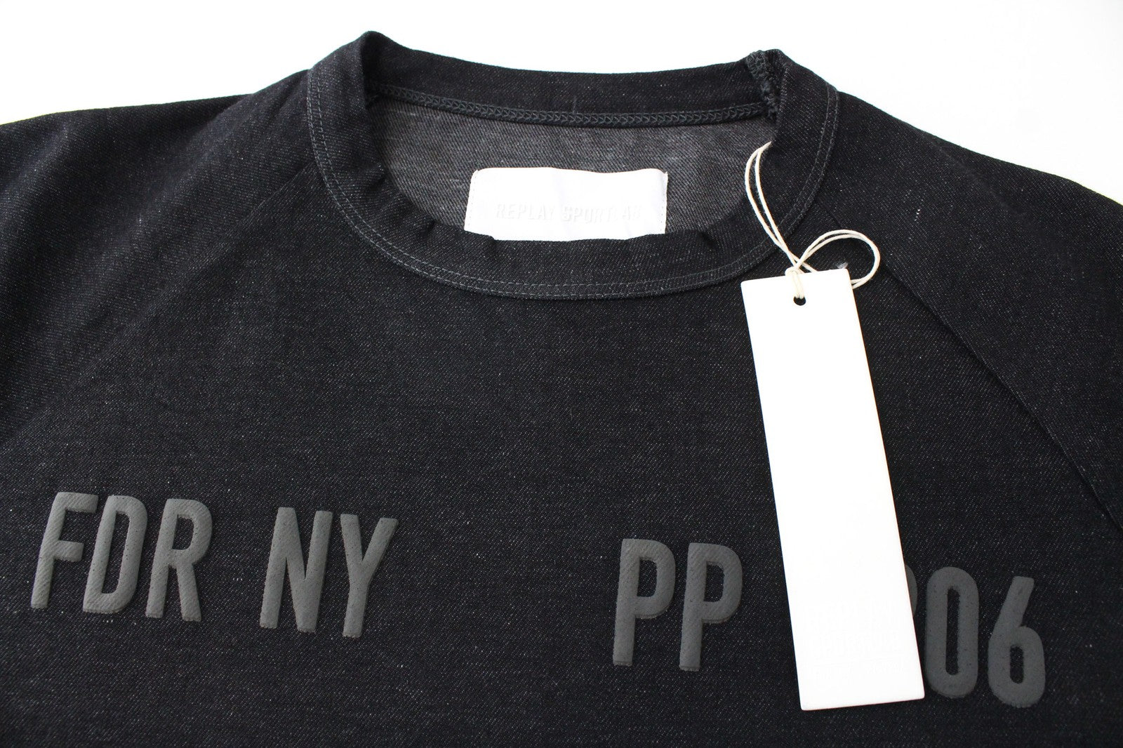 REPLAY Men Sweatshirt M Grey Cotton Blend Long Sleeved Pouch Pocket Pull On