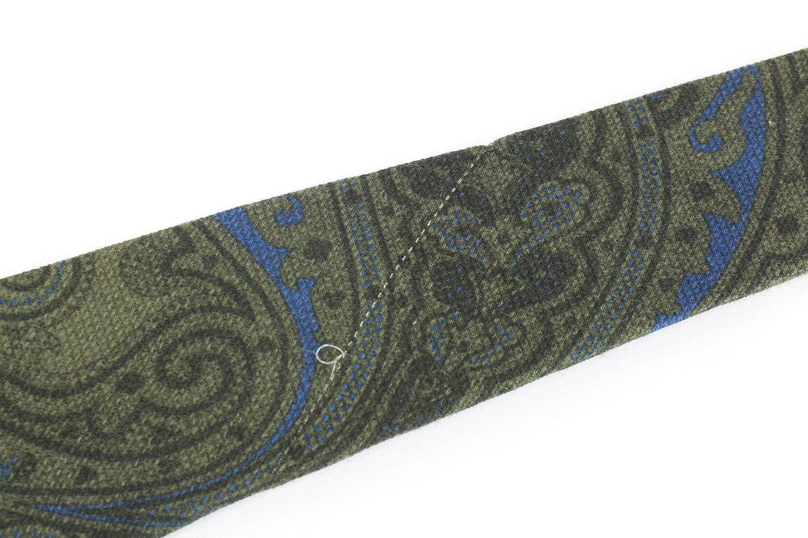 SUITSUPPLY Men Tie ~150 x 8 cm Green Wool Silk Patterned Pointed-End Formal
