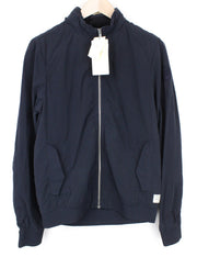 SCOTCH & SODA Men Jacket S Dark Blue Hooded Garment-Dyed Lightweight Classic
