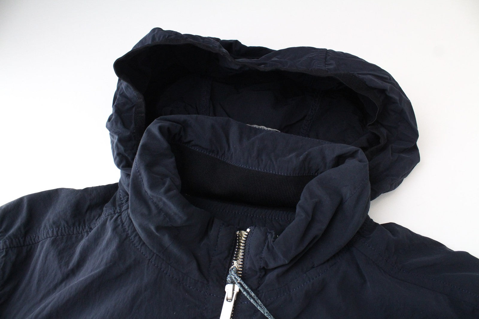 SCOTCH & SODA Men Jacket S Dark Blue Hooded Garment-Dyed Lightweight Classic