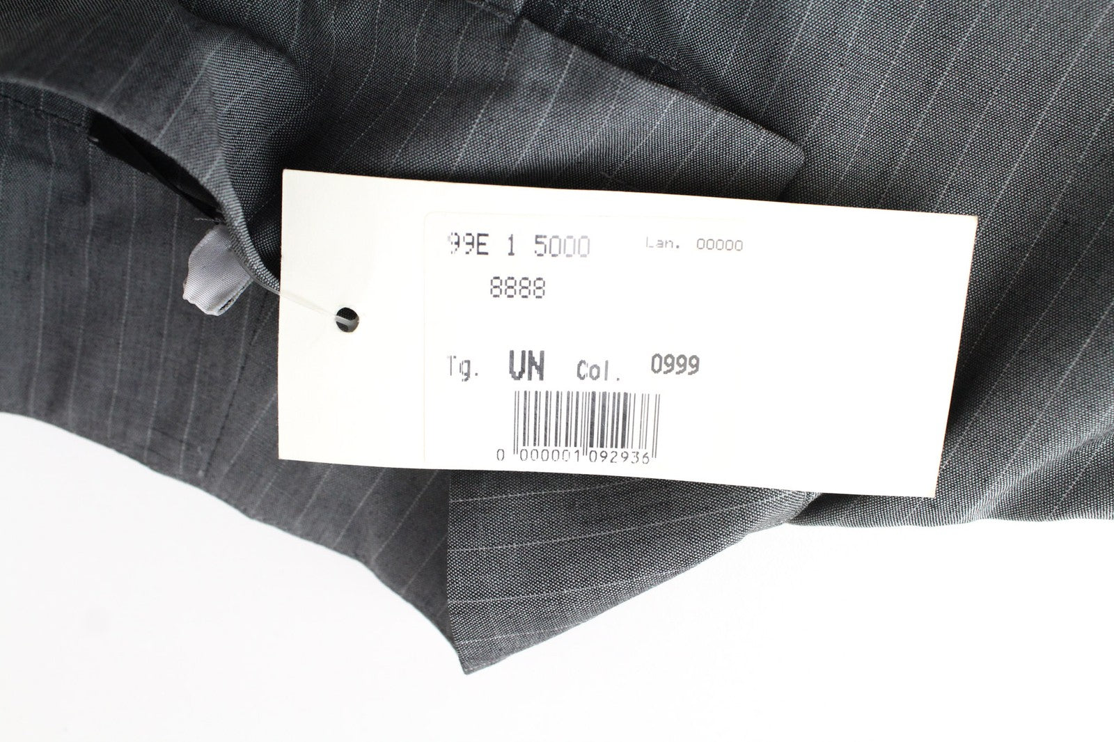 RICHMOND Men Jacket IT48 Grey Striped Melange High Neck Designer Virgin Wool Mix