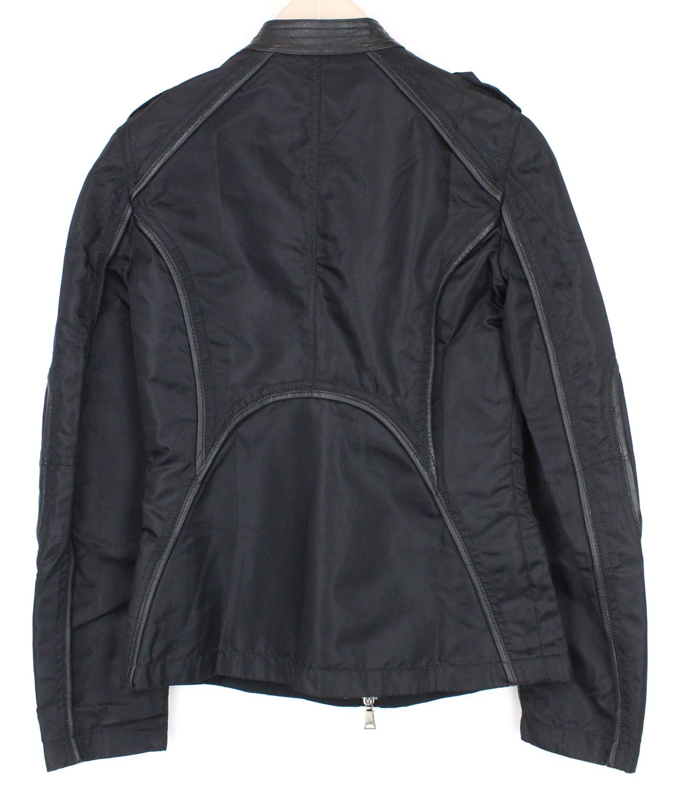 RICHMOND Men Jacket IT40 Black Designer High Neckline Classic Patched Zippered