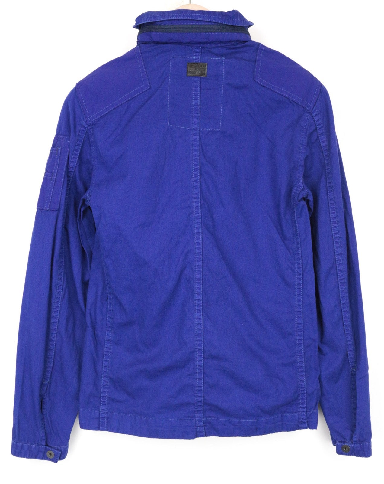 G-STAR Men Jacket XS Bright Prince Blue Twill Overshirt Hooded Unlined Casual