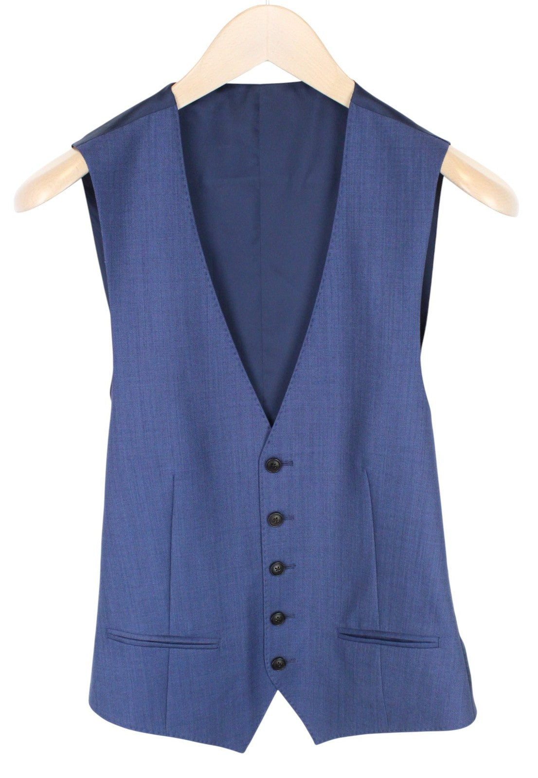 SUITSUPPLY Lazio La Spalla Men Suit UK34R Blue Pure Wool Super 150s Slim 3 Piece