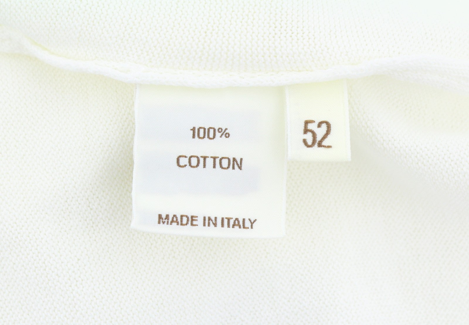 FILIPPO DE LAURENTIIS Men Polos IT52 L White Cotton Knit Short Sleeve