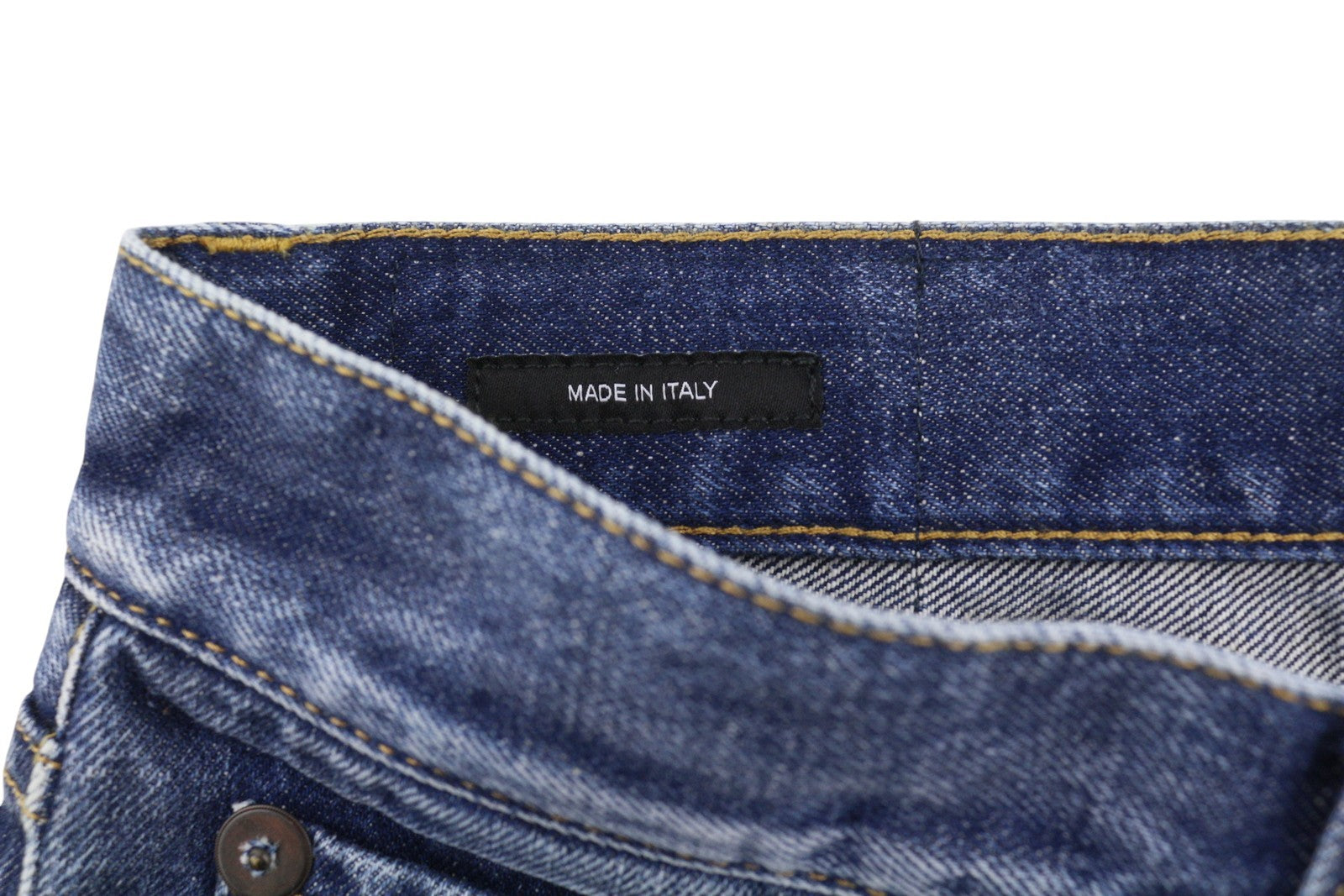 R13 X-BF Women Jeans 27 Bowery Indigo Whiskers Faded Cropped Blue PF26