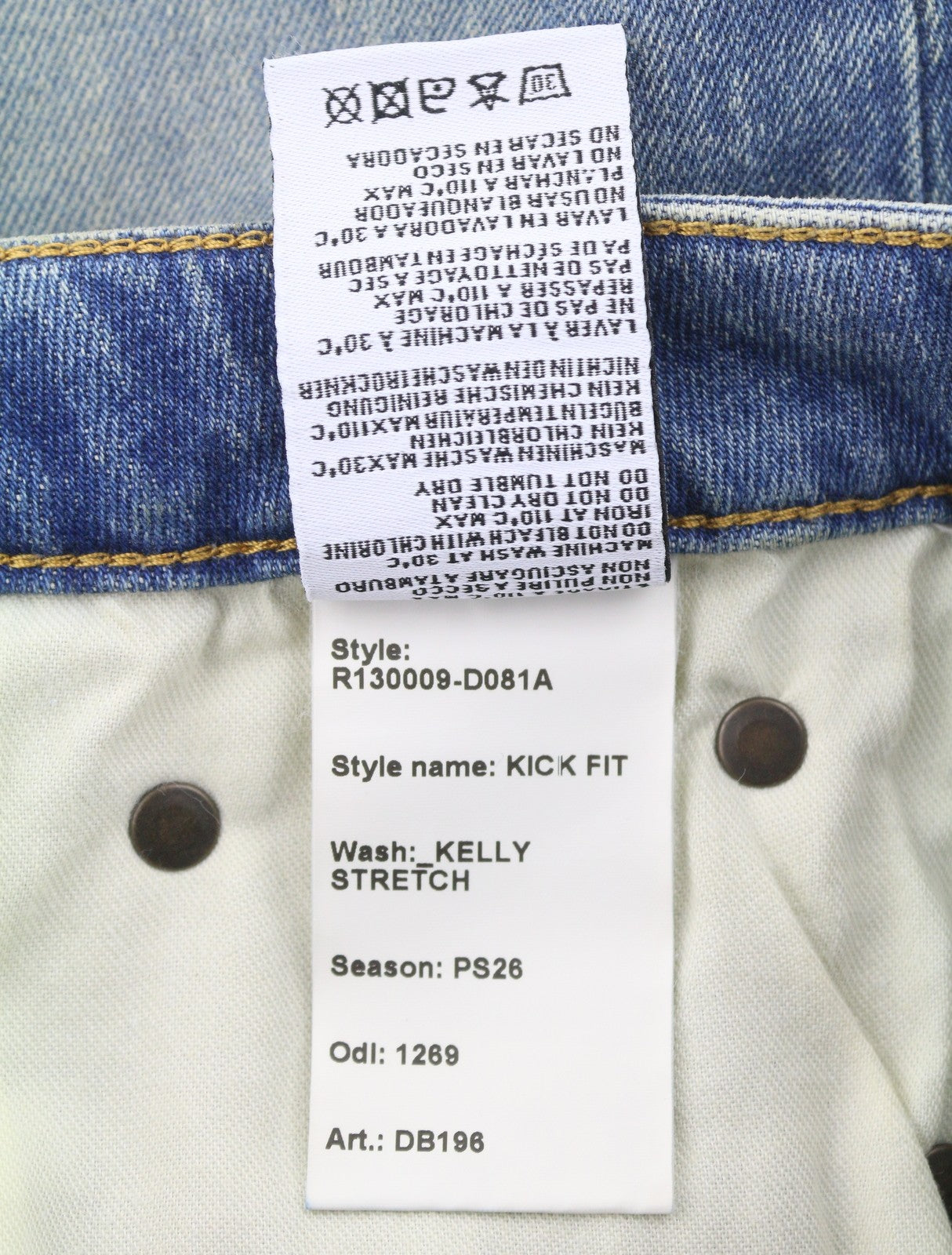 R13 Kick Fit Women Jeans 24 Kelly Stretch Cropped Aged Faded Blue PS26