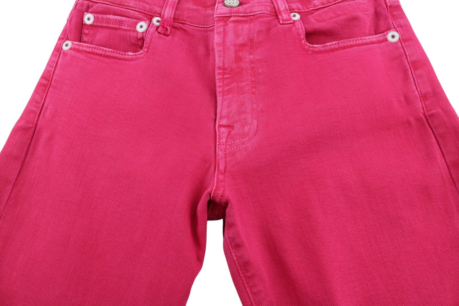R13 Romeo Women Jeans 26 Fuchsia Stretch Cropped Slim Leg SS26 RRP735