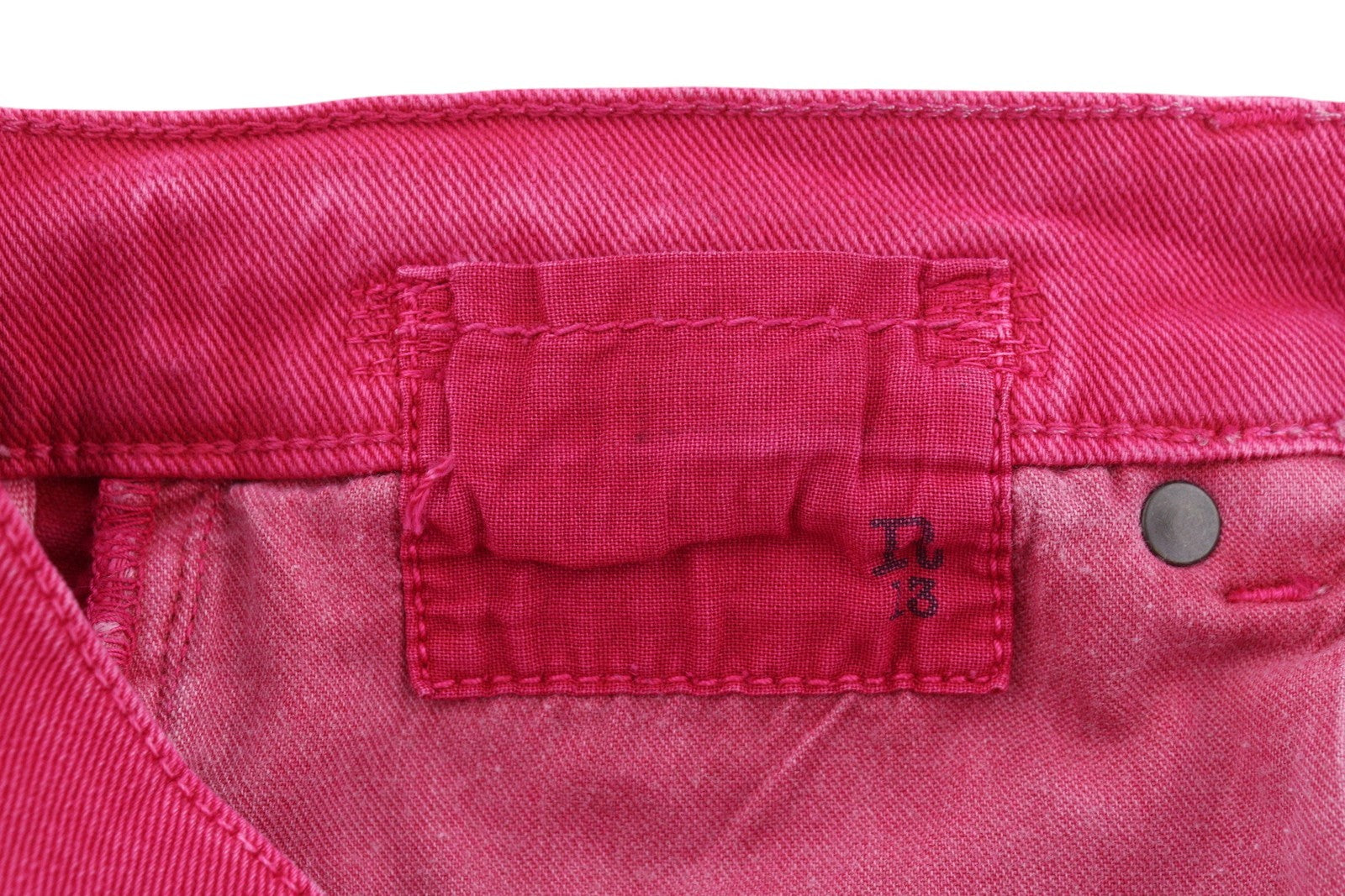 R13 Romeo Women Jeans 26 Fuchsia Stretch Cropped Slim Leg SS26 RRP735