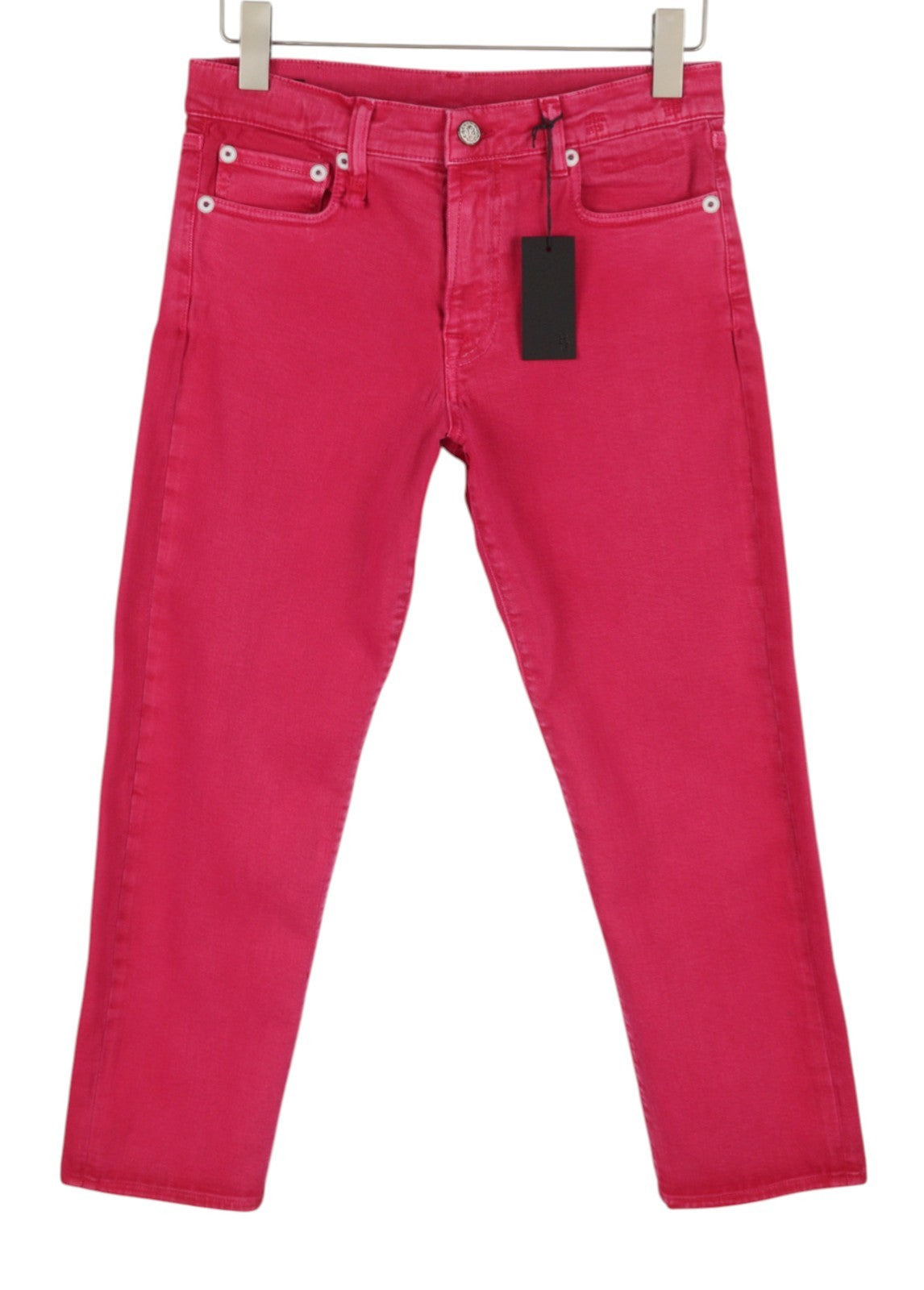 R13 Romeo Women Jeans 26 Fuchsia Stretch Cropped Slim Leg SS26 RRP735