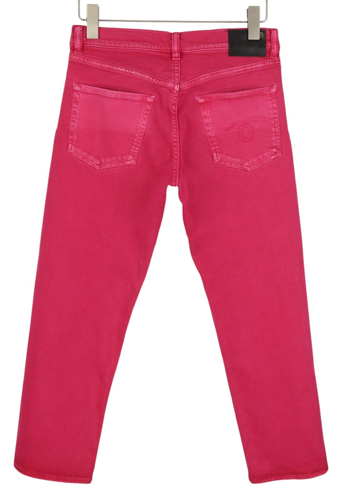 R13 Romeo Women Jeans 26 Fuchsia Stretch Cropped Slim Leg SS26 RRP735