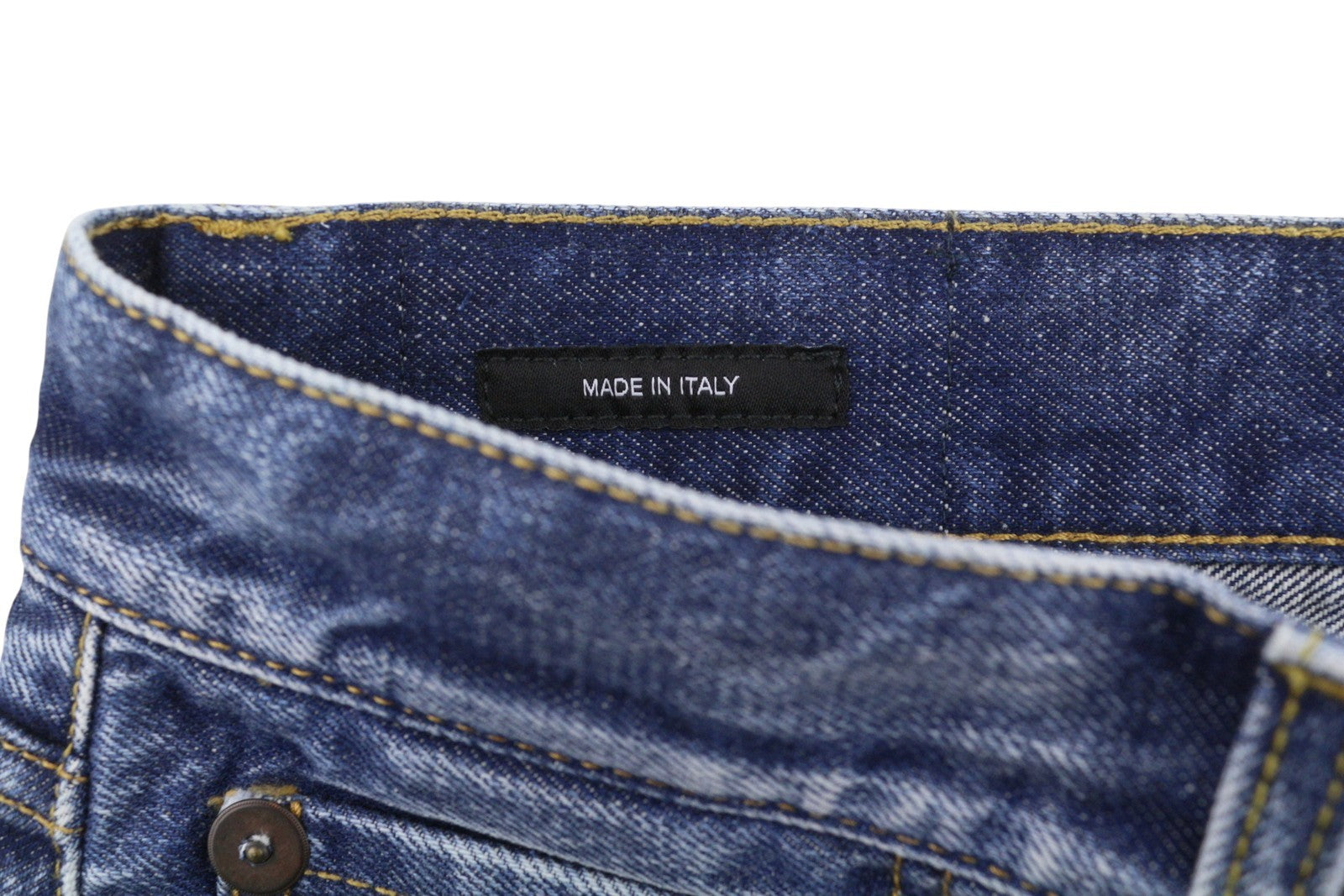 R13 Boyfriend Women Jeans 27 Bowery Indigo Whiskers Faded Cropped Blue PF26