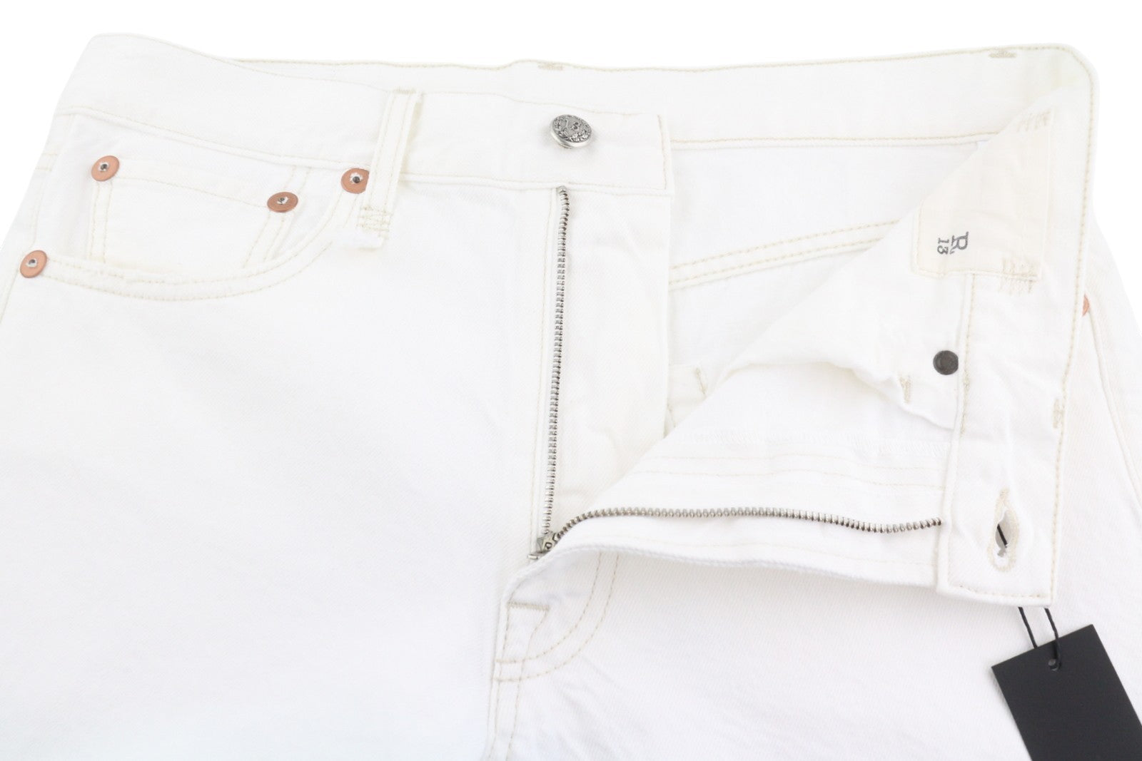 R13 Boyfriend Women Jeans 26 Aerin White High Rise Straight Cropped SS26