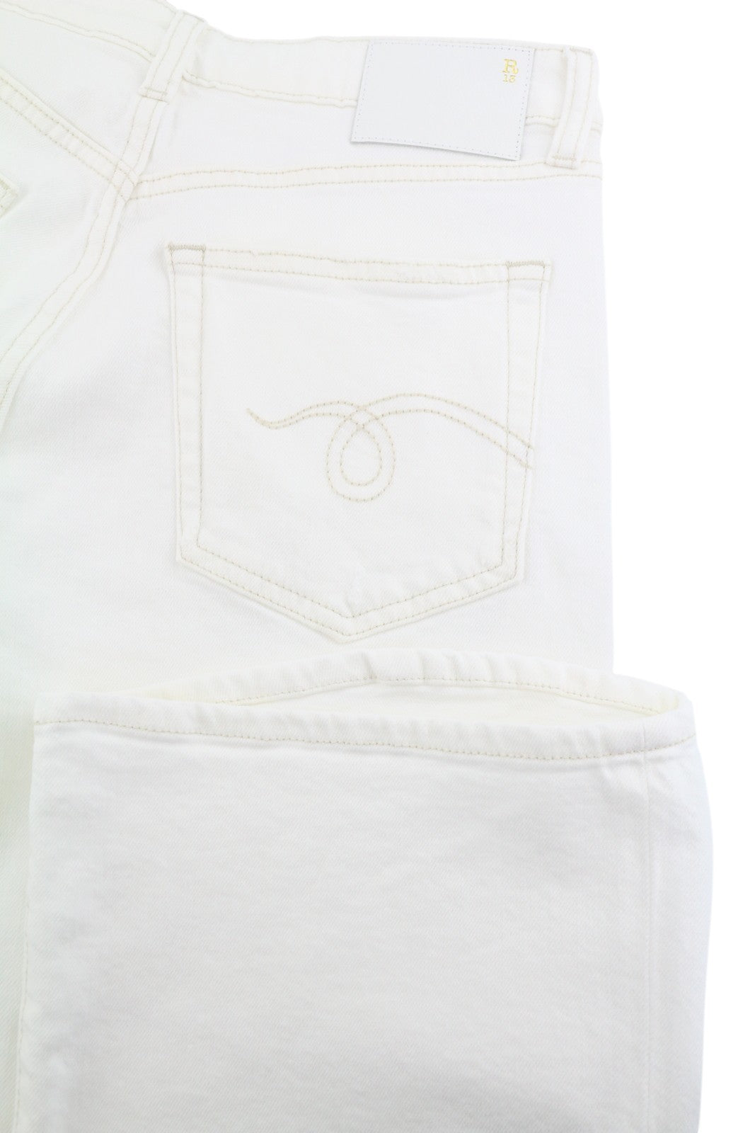 R13 Joan Cropped Flare Women Jeans 26 Aerin White Stretch Cropped SS26 RRP685