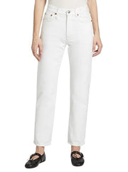 R13 Boyfriend Women Jeans 25 Aerin White High Rise Straight Cropped SS26