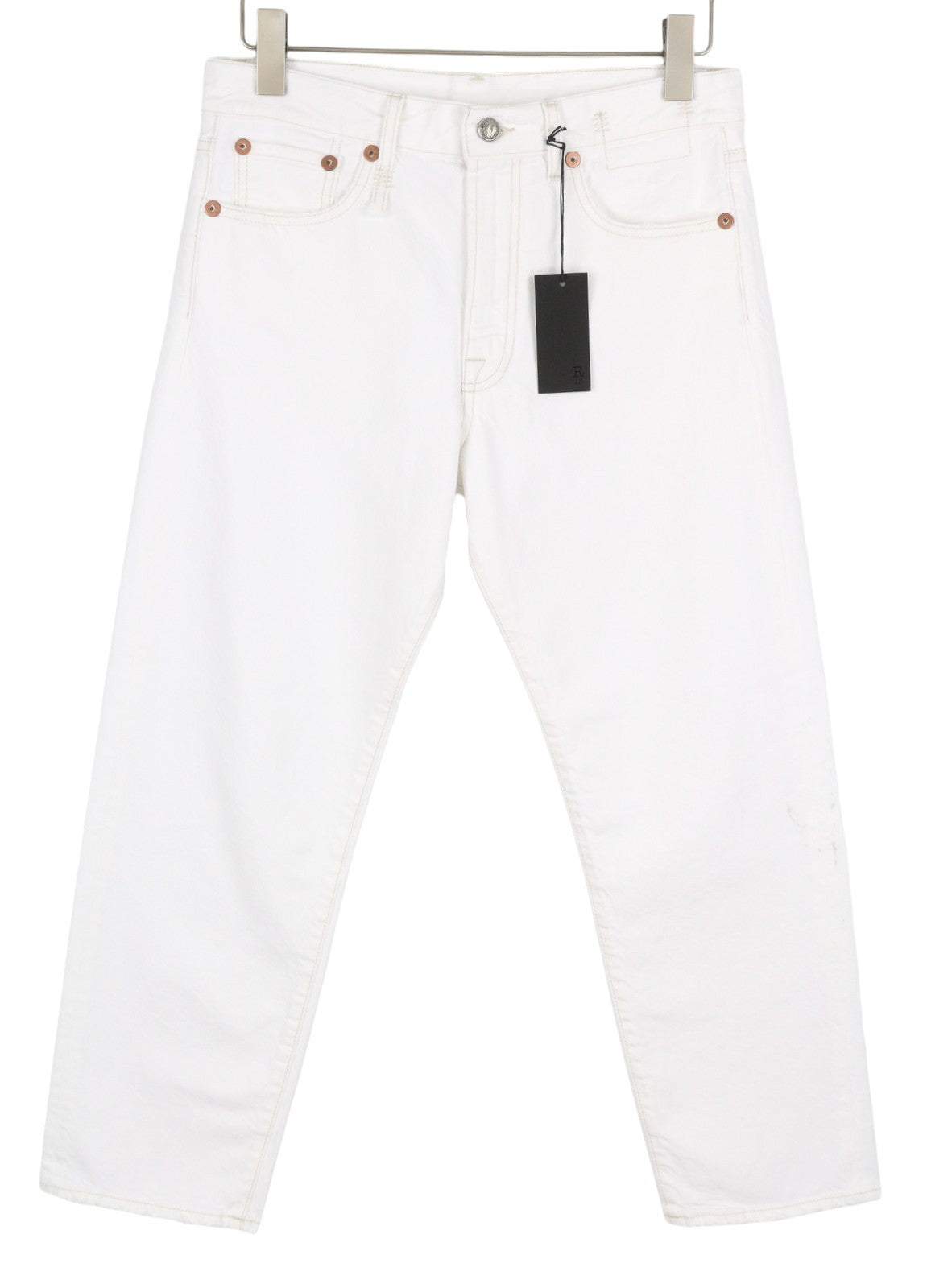 R13 Boyfriend Women Jeans 25 Aerin White High Rise Straight Cropped SS26