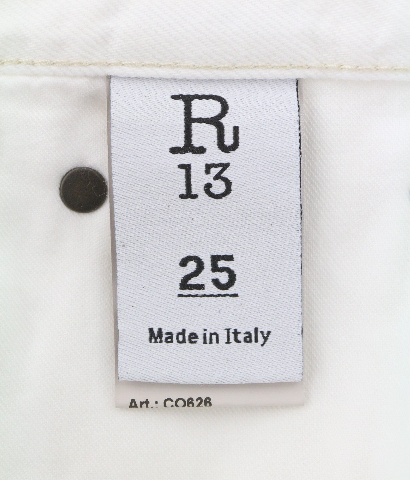 R13 Boyfriend Women Jeans 25 Aerin White High Rise Straight Cropped SS26
