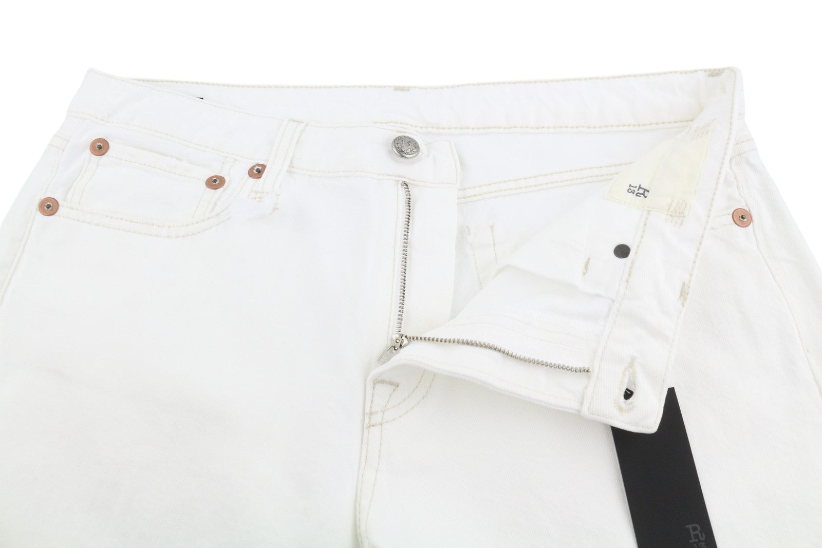 R13 Effie Women Jeans 30 Aerin White Straight Fit Zip Fly SS26
