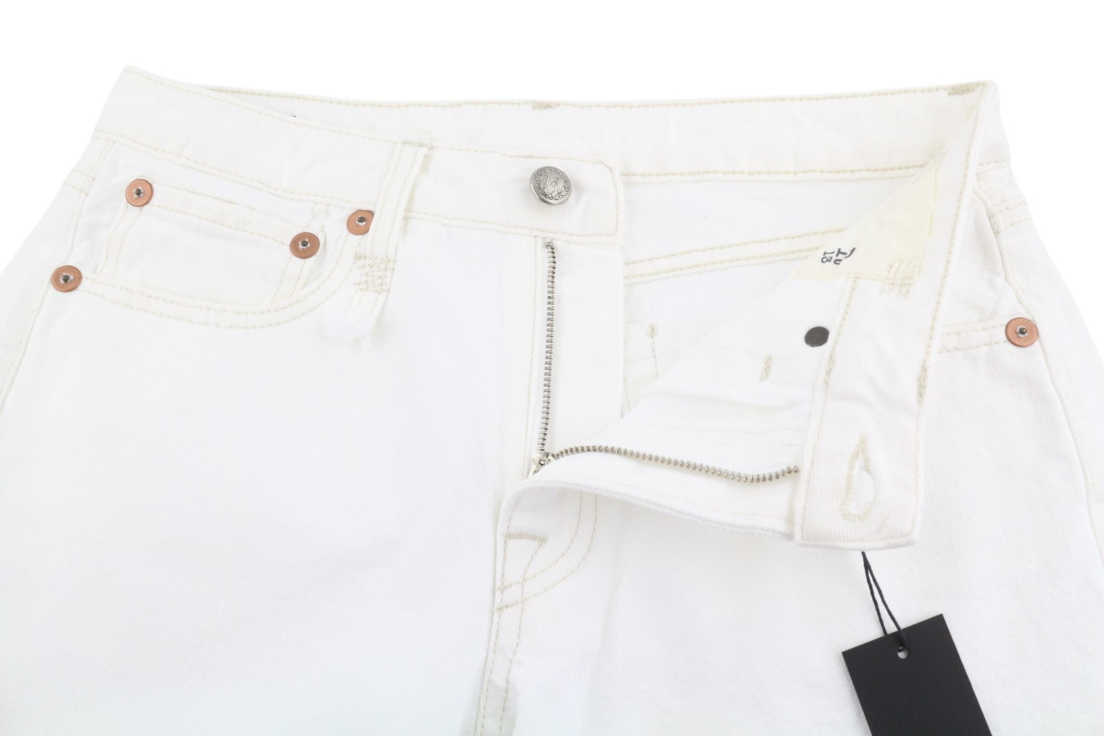 R13 Effie Women Jeans 26 Aerin White Straight Fit Zip Fly SS26