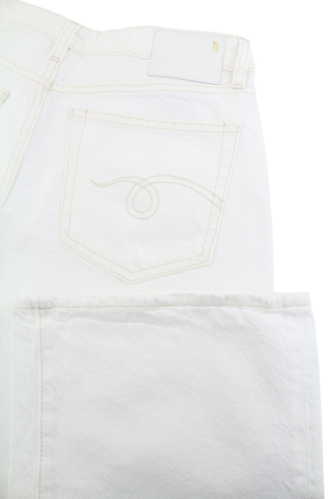 R13 Effie Women Jeans 26 Aerin White Straight Fit Zip Fly SS26